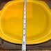 Vintage Paden City Pottery Minion Mandarín Yellow 1950s Cake Plate 11”