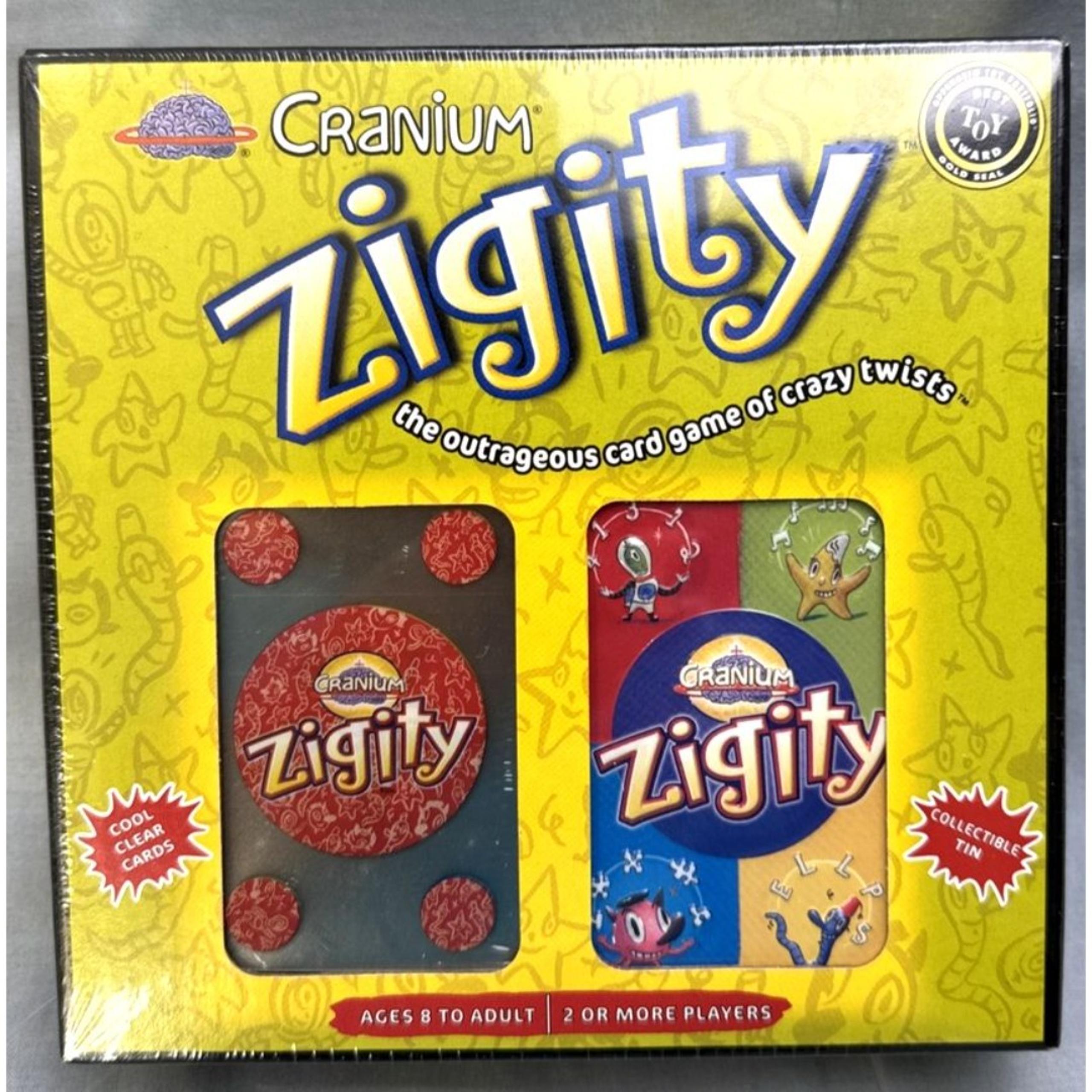 Zigity Card Game Cranium ~ Free Shipping ~ Collectible Tin 2004 8+ New Sealed