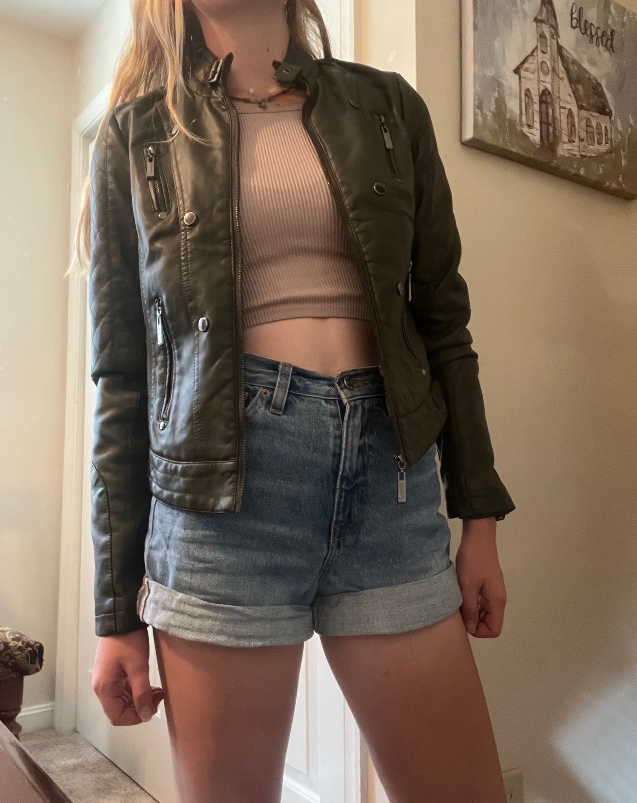 Vegan leather jacket