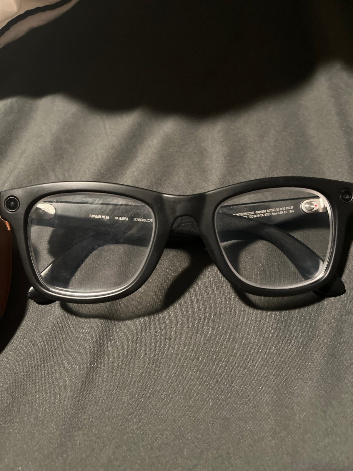 Meta Wayfarer Gen 1 matte black glasses