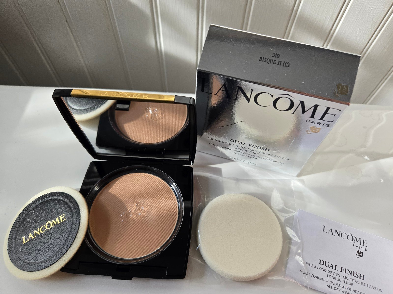 Lancome Dual Finish Multi-Tasking Powder & Foundation In One 310 Bisque II (C)