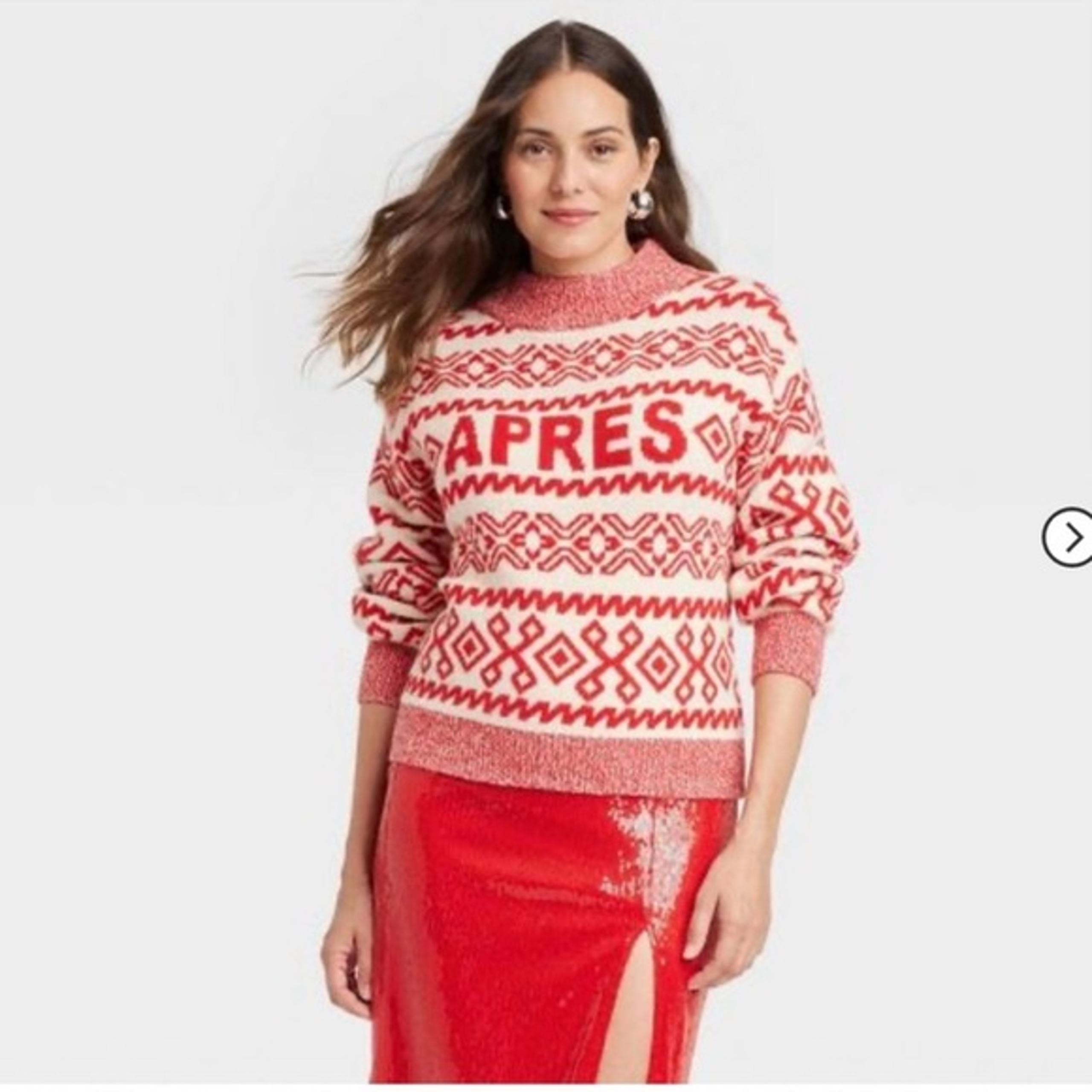 Women's Crewneck Graphic Pullover Sweater - A New Day viral Apres sweater