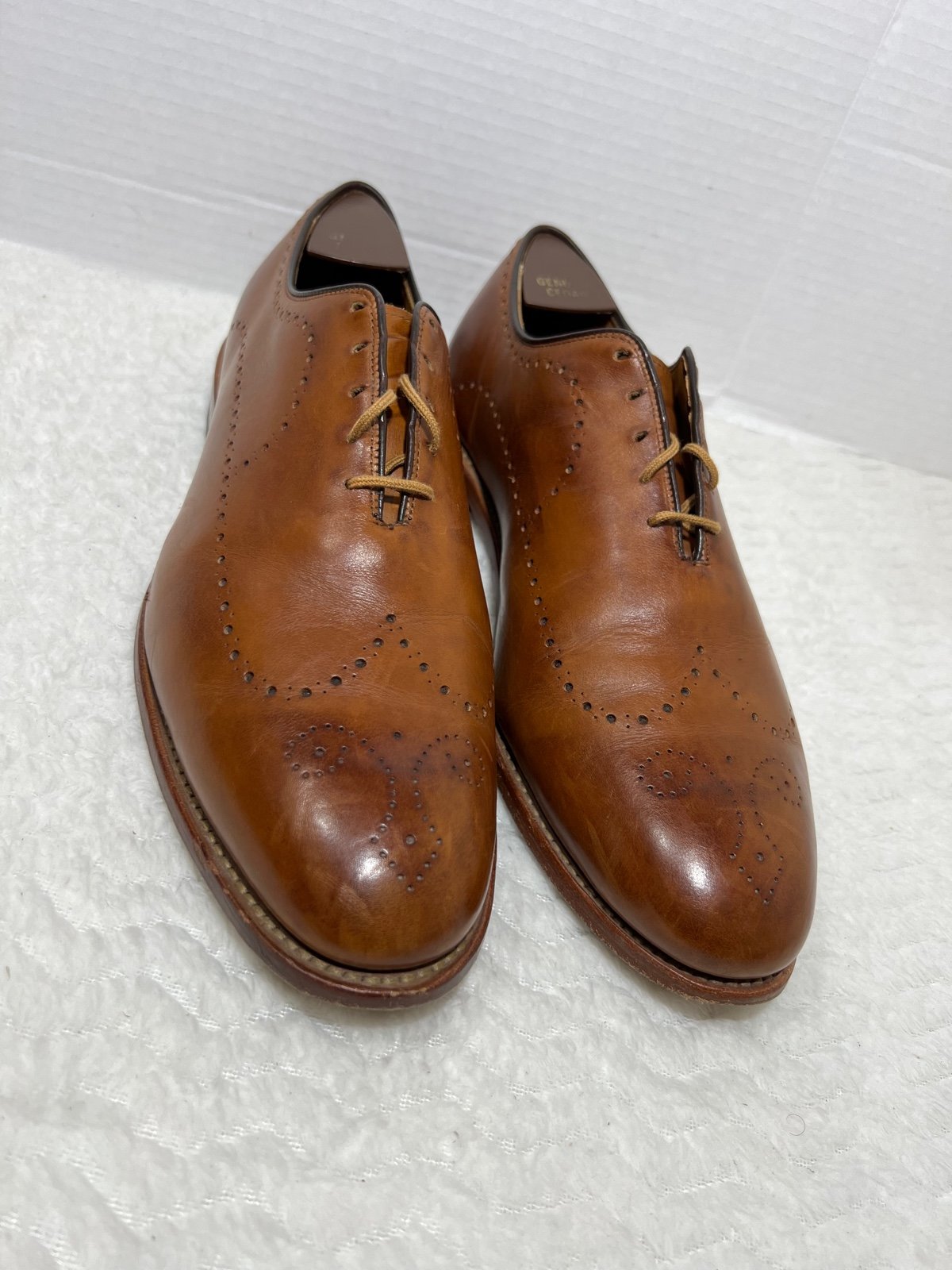 Allen Edmonds FAIRFAX Men's Brown Leather Medallion Brogue Oxfords Size 11D EUC