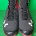 Under Armour UA Spine Brawler Black Red Vintage Football Cleats MENS SIZE 15