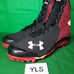 Under Armour UA Spine Brawler Black Red Vintage Football Cleats MENS SIZE 15