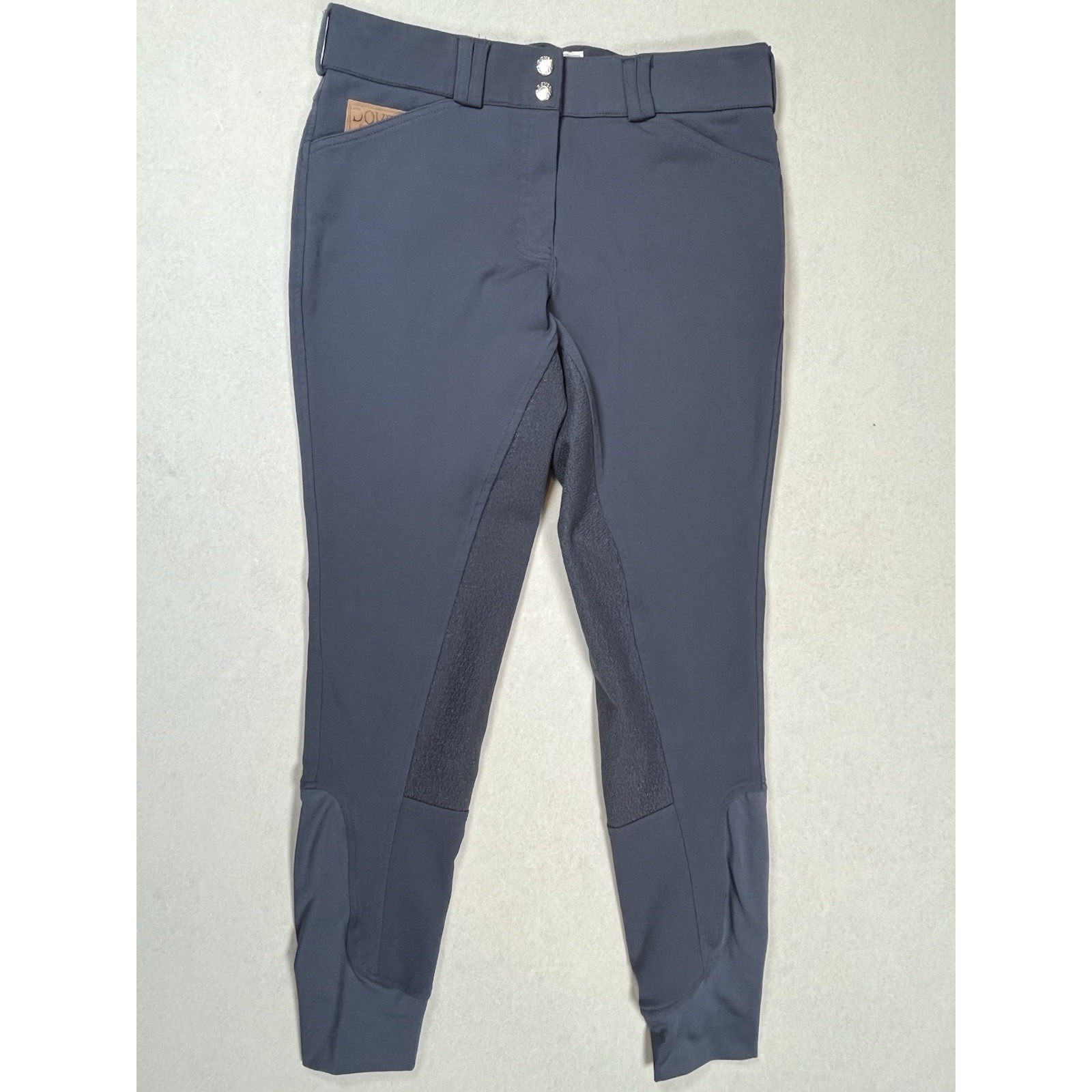 Dover Saddlery Women's Blue Full Seat Breech Pants Sz 28 Grip Riding Equestrian
