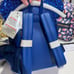 Disney Parks Loungefly Make A Wish Blue Sequin Backpack and Mini Wristlet Set