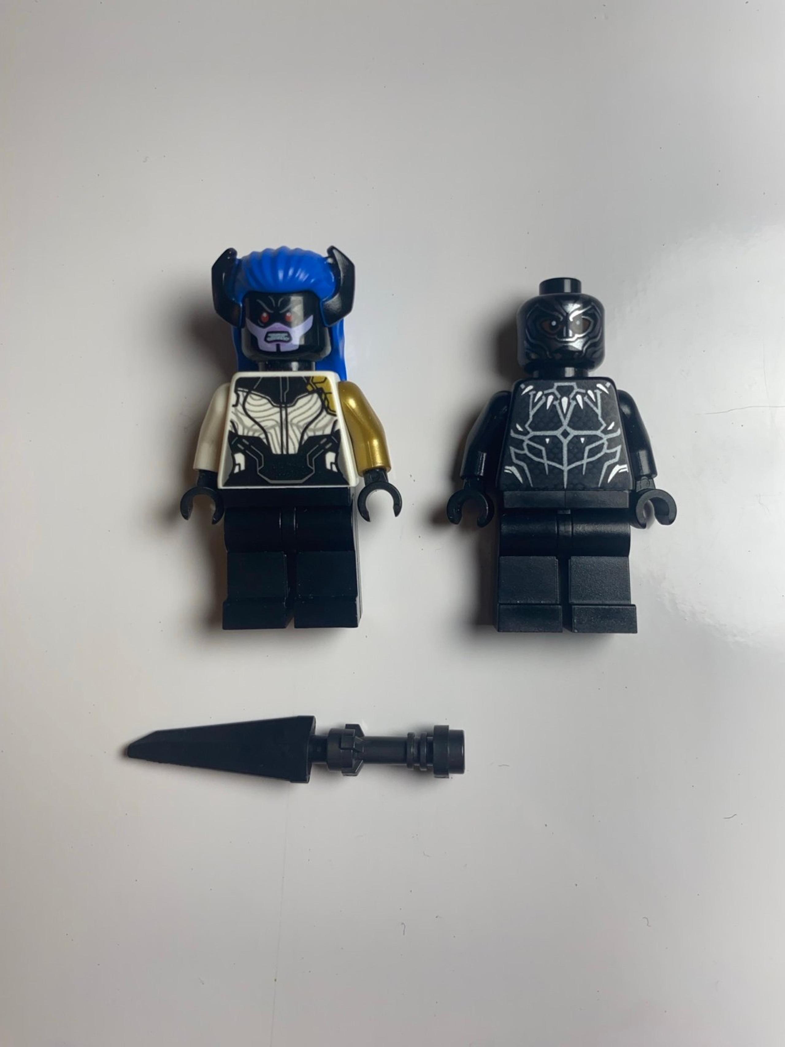 2018 Lego Proxima Midnight & Black Panther Minifigures Marvel Super Heroes RARE