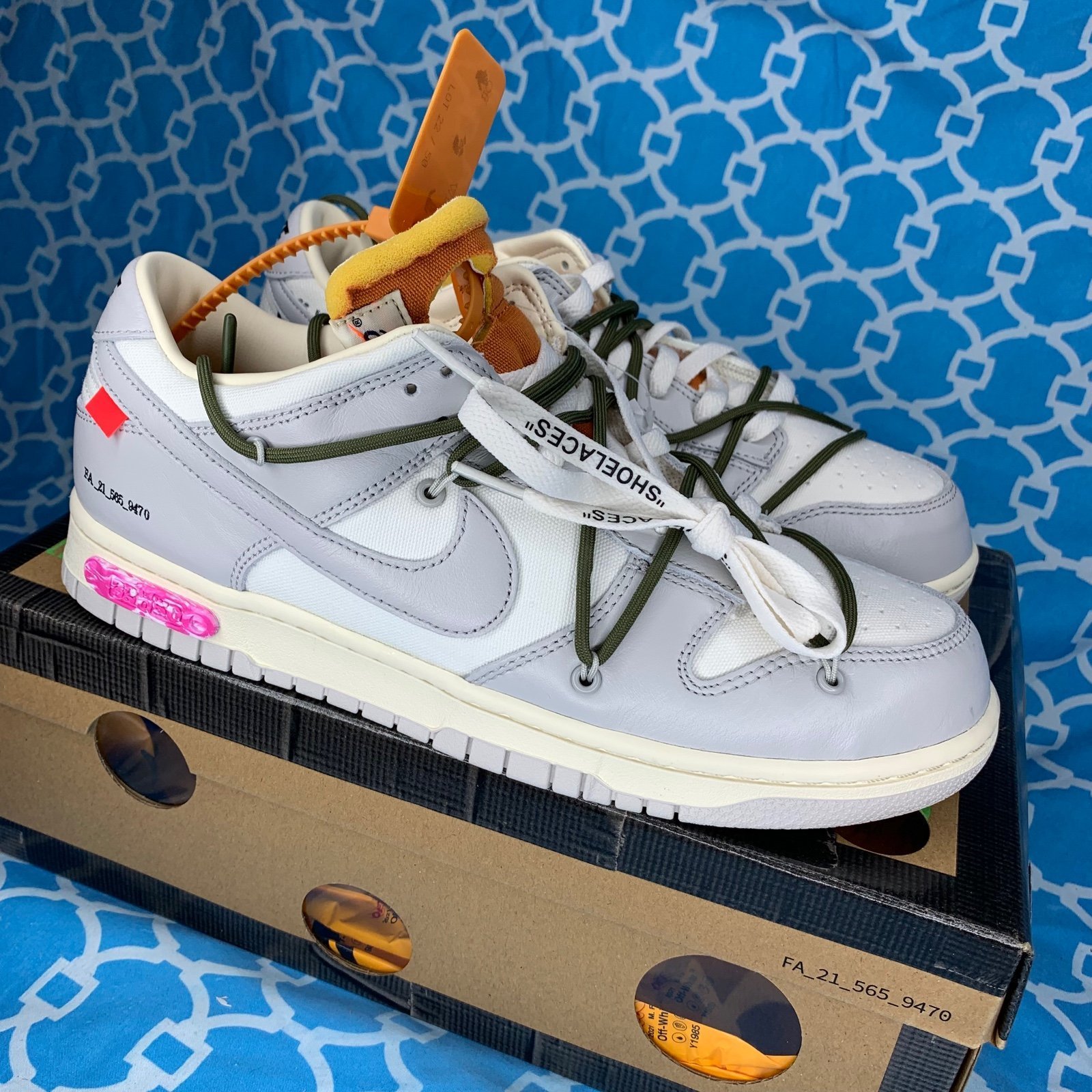 Nike Dunk low Off white Men’s size 10 Lot 22 of 50 rare abloh designer shoes new