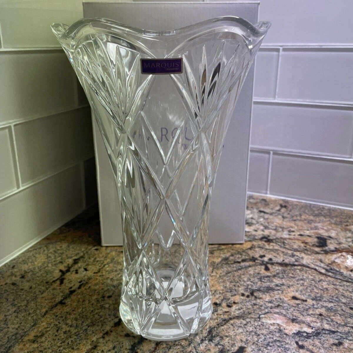 Marquis by Waterford Honour Pattern 10” Crystal Vase Made In Germany