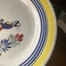 Antique Hand-painted Quimper Pottery Dishes, Bowl & Plate