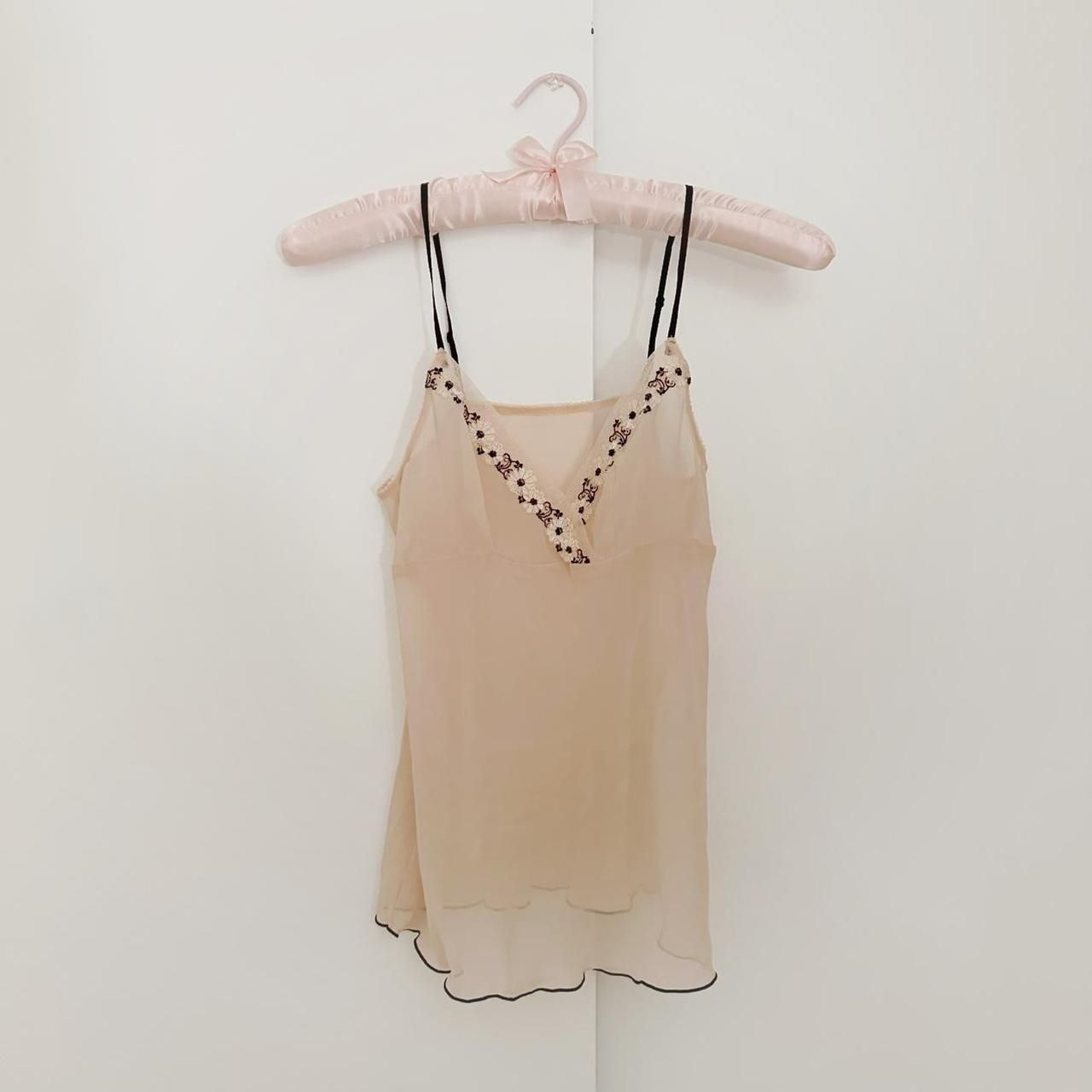 japanese brand embroidered floral cami