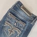 Rock Revival Womens Jeans Size 29 Pilkin Easy Boot Embroidered Bejeweled Pockets