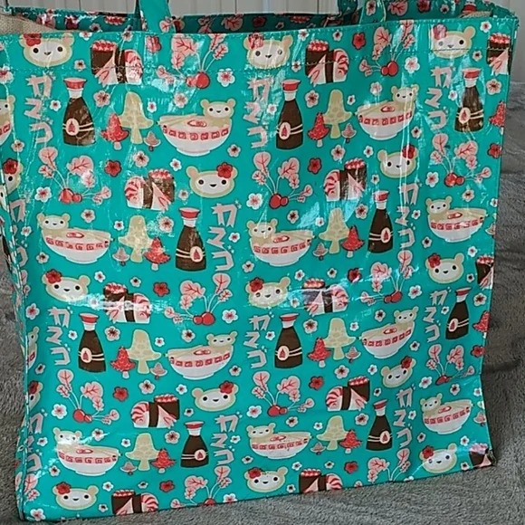Cute Novelty print Vinyl Tote shopping bag