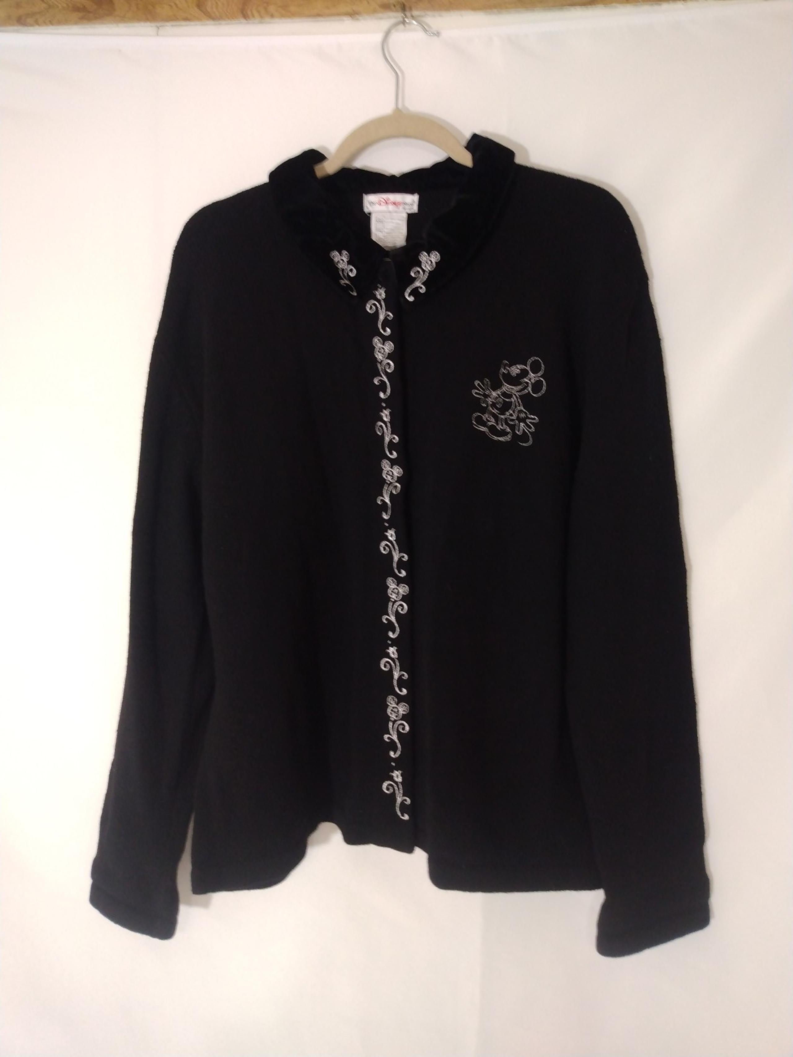 Womens Disney Store 100% Lambswool Embroidered Mickey Cardigan Sweater 2XL