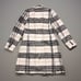 BCBG Max Azria Ivory Grey Plaid Tweed Coat S Fuzzy NEW