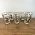VTG Set of 8 Waterfowl Rock Glasses Gold Rim Duck Geese Bird Lowball Tumblers