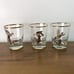 VTG Set of 8 Waterfowl Rock Glasses Gold Rim Duck Geese Bird Lowball Tumblers