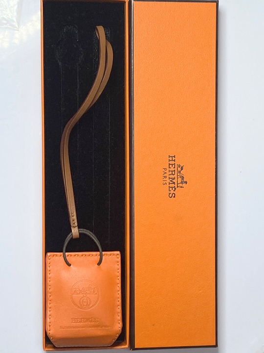 HERMES Shopper Sac Orange strap charm Anyo Miro Orange in box GS387