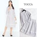 2020 TOCCA◆AQUARIUM Knit Tweed Jacket and Skirt, Blue