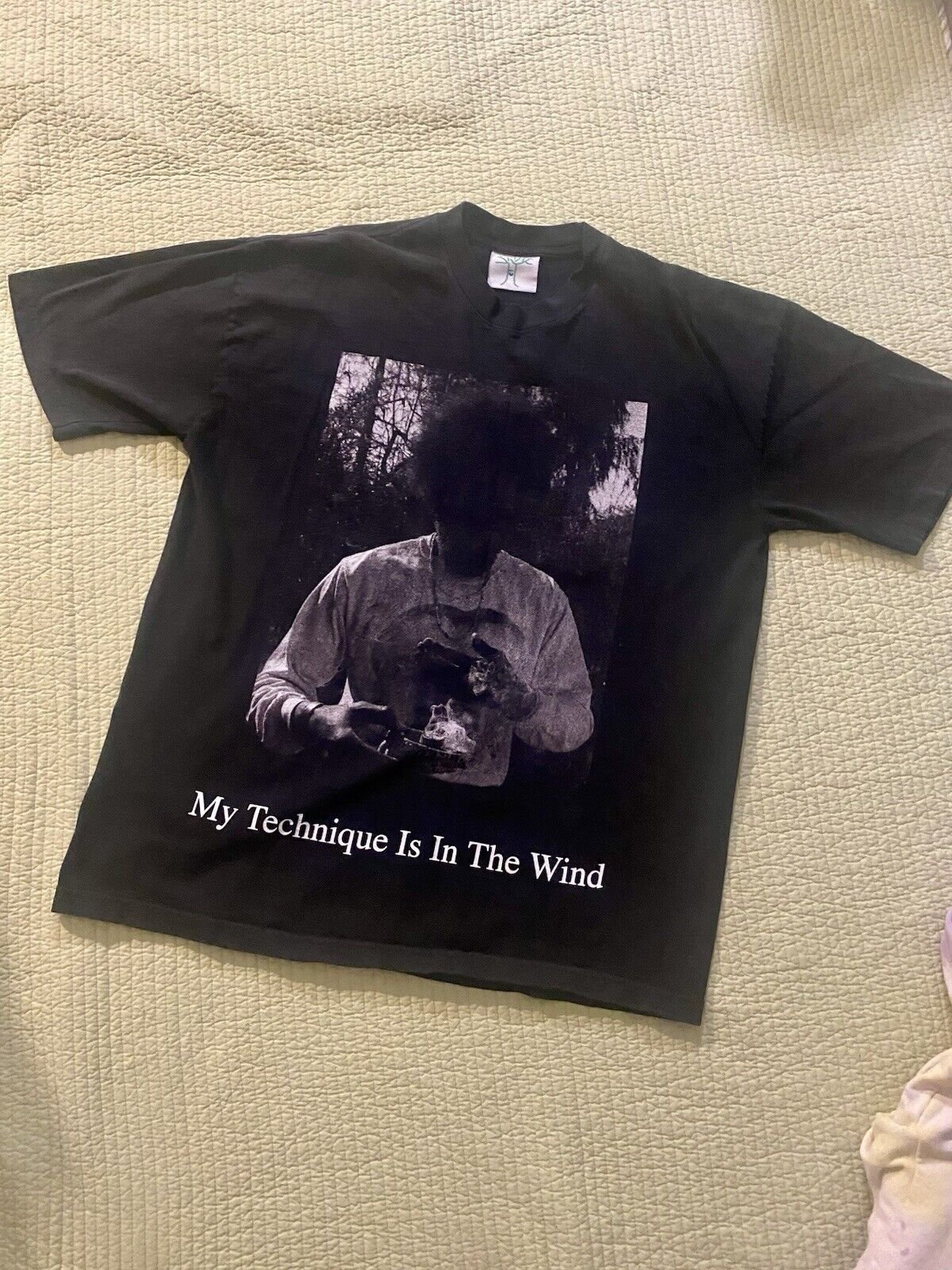 XL Andre 3000 Online Ceramics New Blue Sun Tour My Technique is Wind T Shirt tee