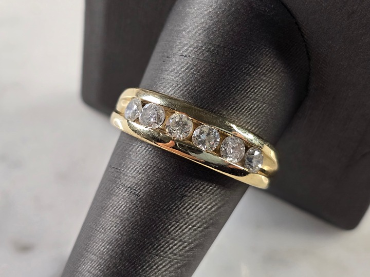Mens Vintage Estate 10k Yellow Gold Diamond Ring 6.2g E4773