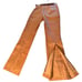 Vintage Neto French Laundry Genuine Lambskin Leather High Waisted Bell Bottoms 4