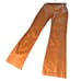 Vintage Neto French Laundry Genuine Lambskin Leather High Waisted Bell Bottoms 4