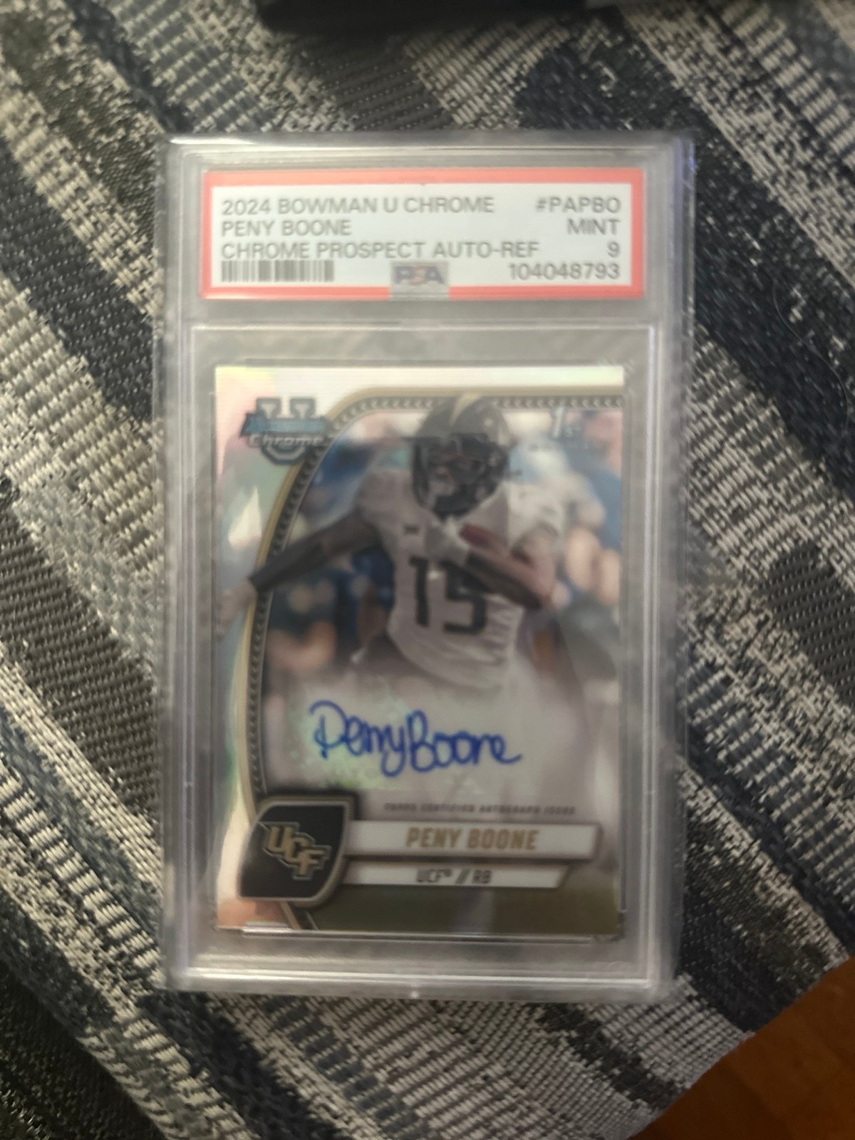 Peny Boone 2024 Bowman Chrome U 1st Prospect Base Auto #PA-PBD UCF RB PSA 9