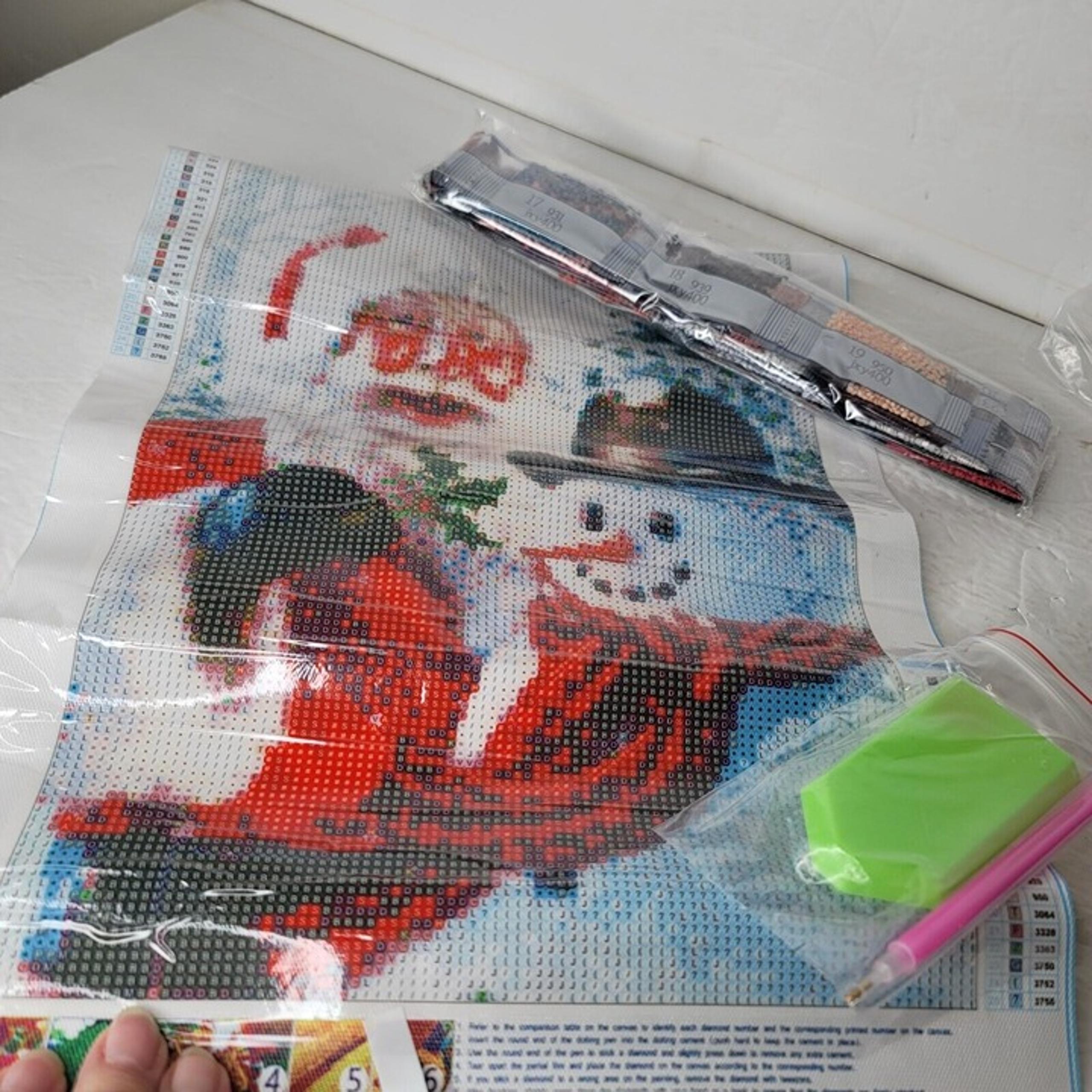 Christmas Diamond Painting Kits for Adults Santa Snow Man 5D Diamond Art  JXY400