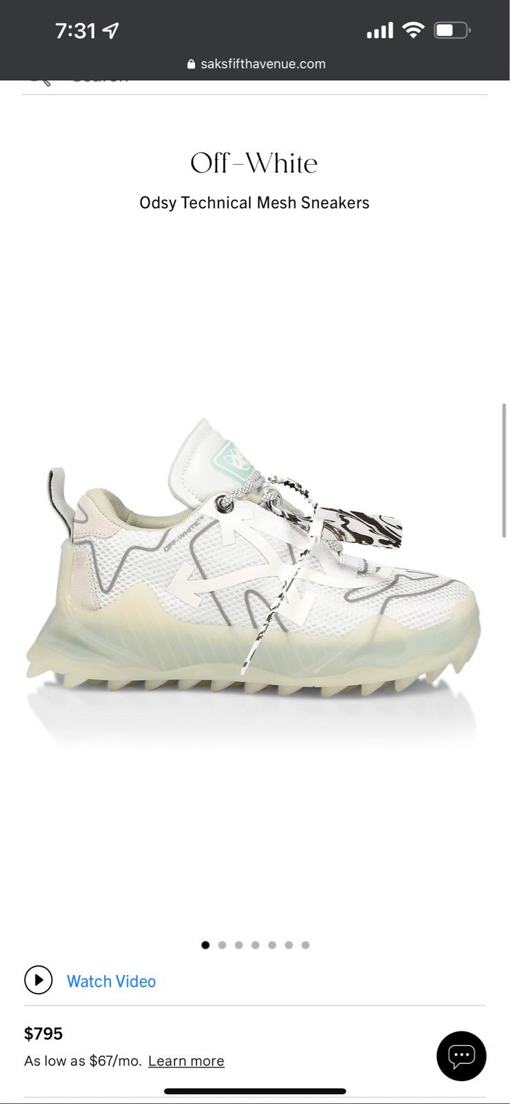 OFF-WHITE Odsy Technical Mesh Sneakers
