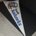 Vintage 1970s NFL Seattle Seahawks Bar Helmet Football Team Pennant 30 X 12