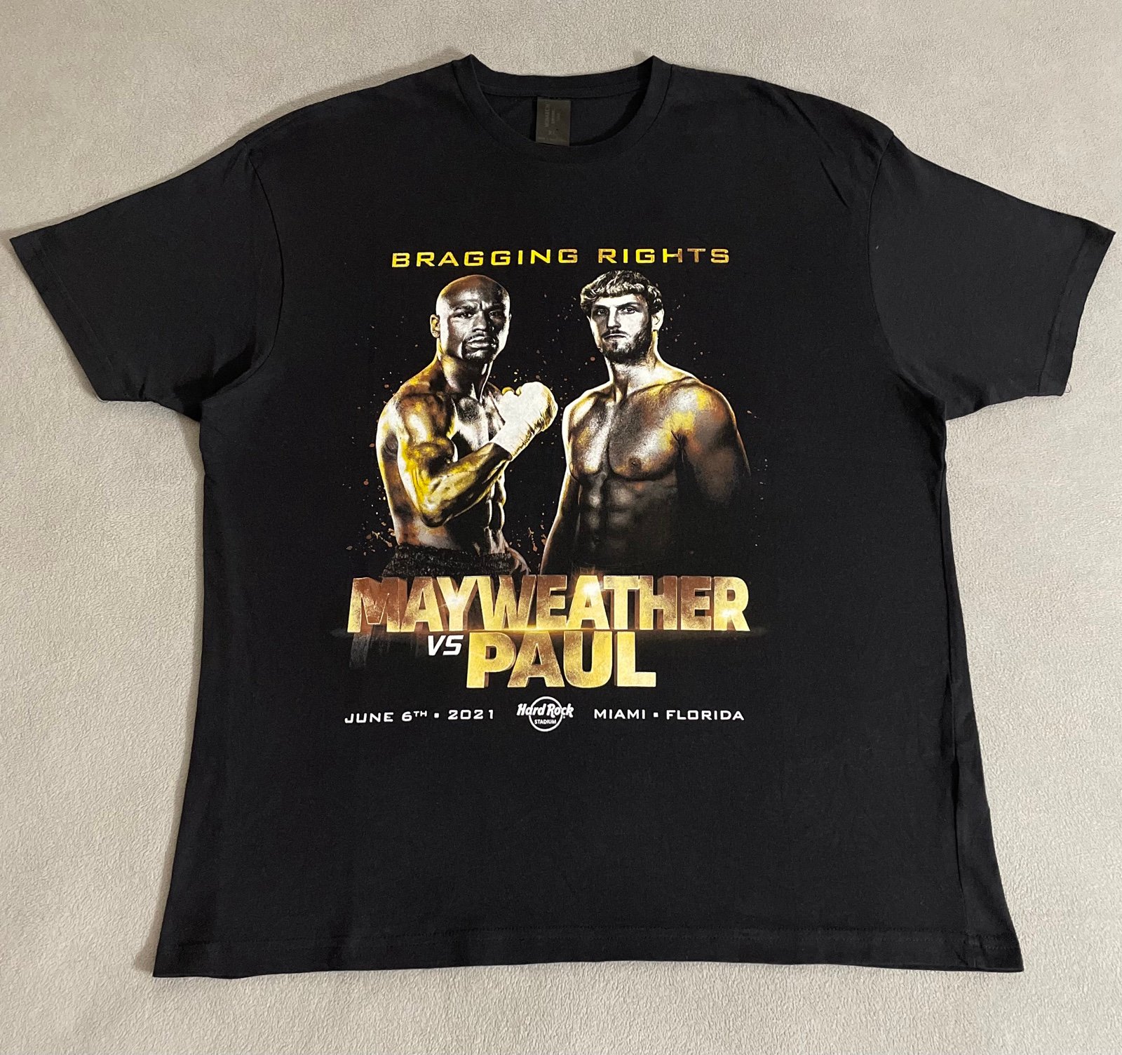 Floyd Mayweather vs Logan Paul Boxing Fighting T-shirt Size XL Sports MMA UFC