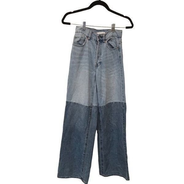 PAC Sun Two Tone Wide Leg Baggy Jean Denim Size 23 Y2K