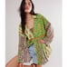 New SZ Small free people hazy baby dress green printed swing floral sweet mint