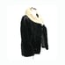 Vintage Annis Mink & Faux Fur Shawl Collar Cropped Swing Coat w Hanger McLeans