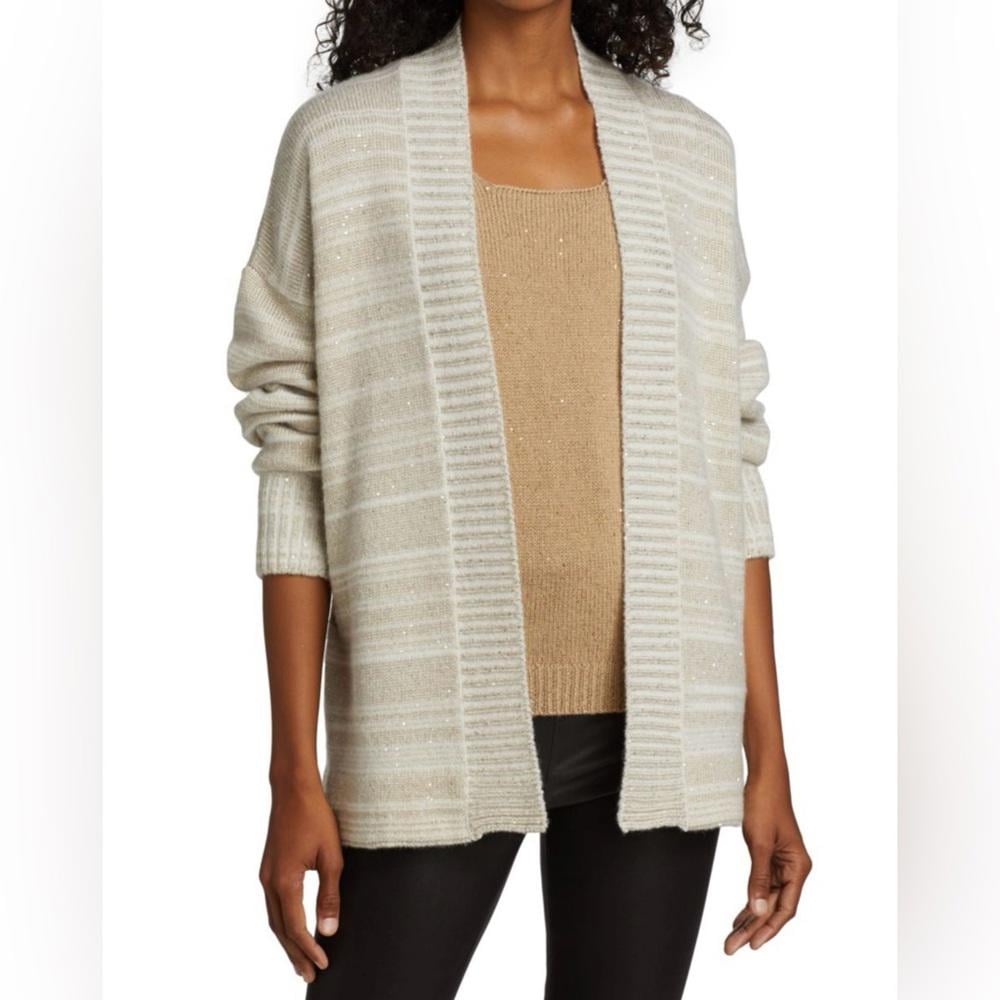 SOLD OUT Saks Fifth Avenue Cardigan Sweater with Shawl Collar and Ribbed Knit