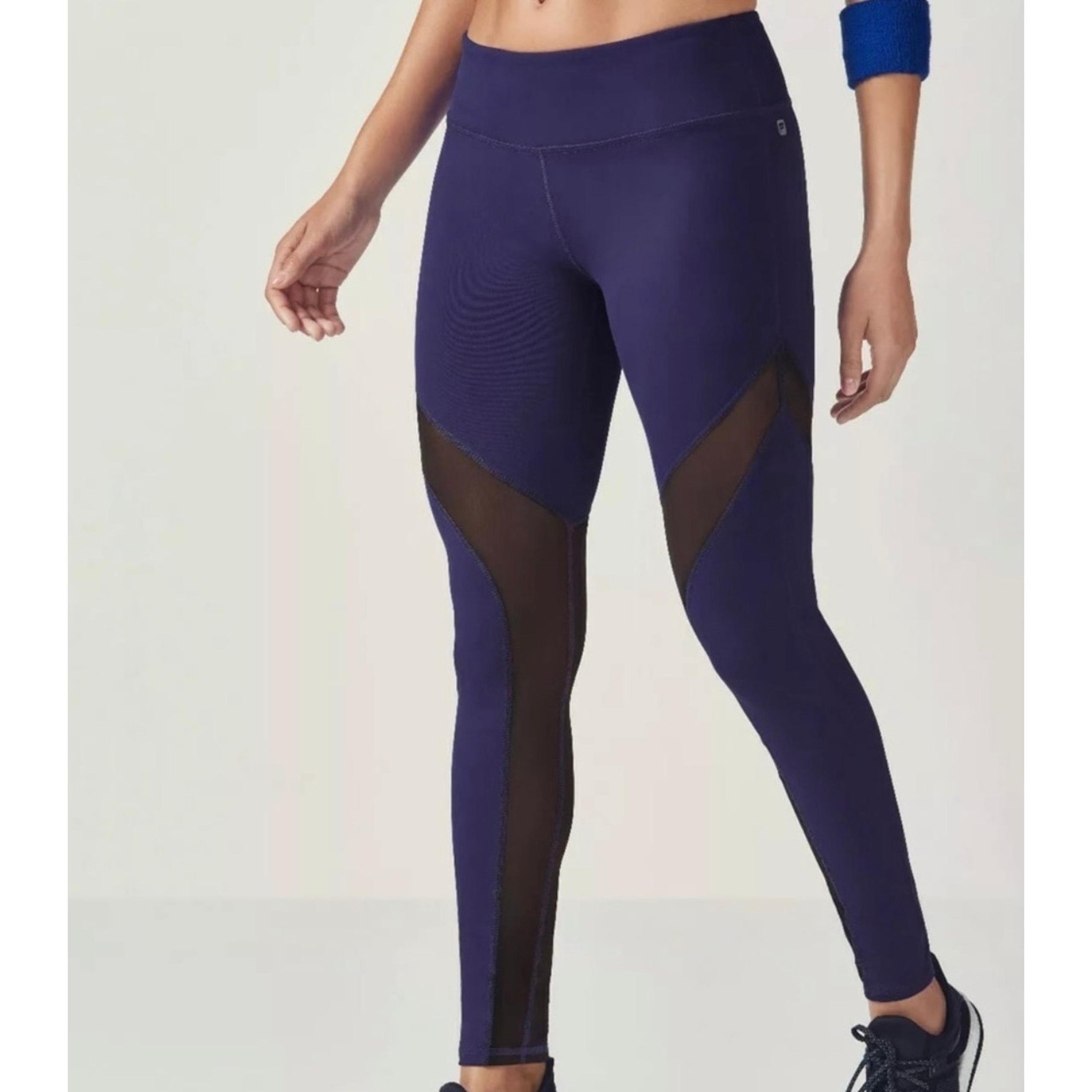Fabletics Size S Cherise Legging Breathe Easy Base Pant Blue Black Sheer Women’s