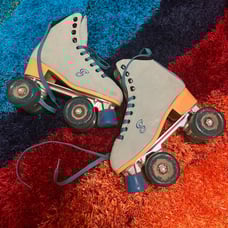 Size 6 Candi GRL Carlin Green/Blue Roller Derby Skates from Urban Outfitters