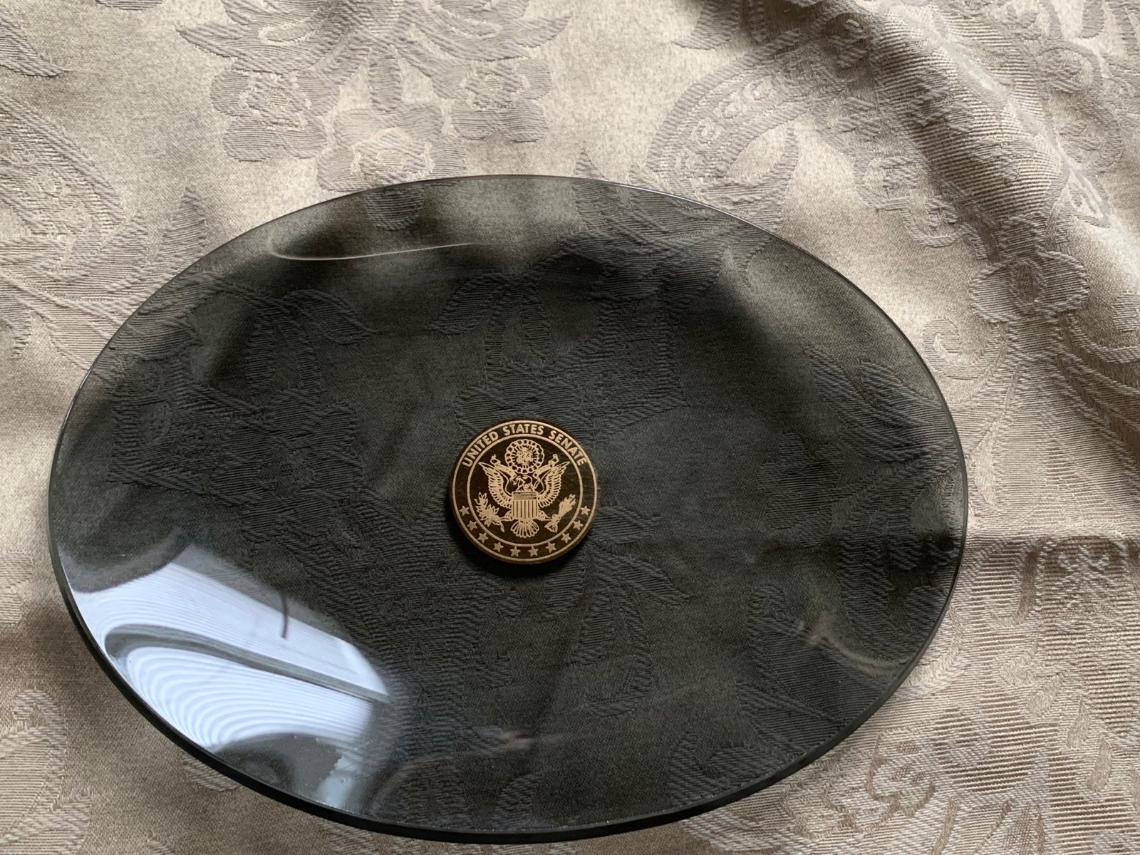 United States Senate Oval Glass Plate