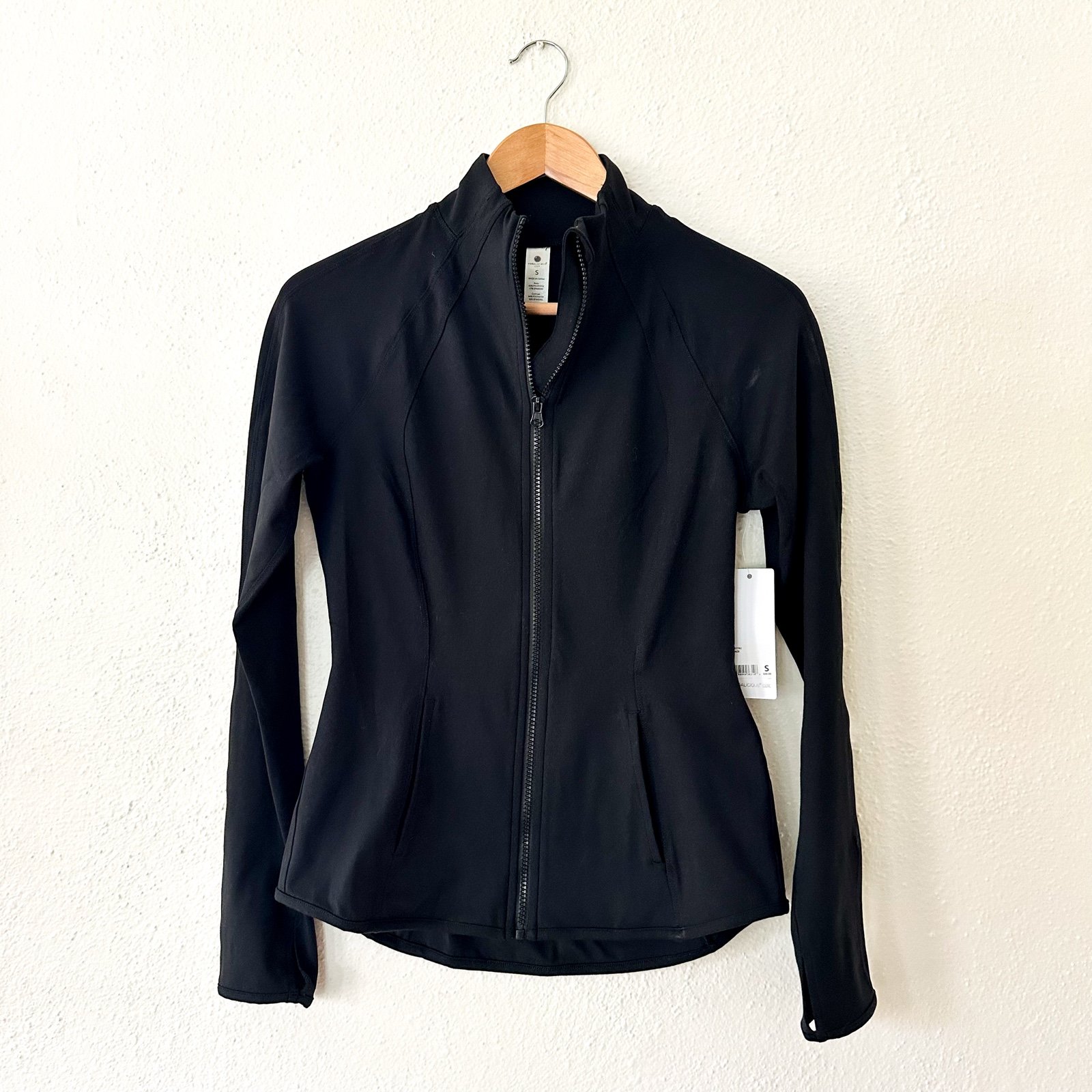 Yogalicious Lux Womens Black Zip Jacket, sz Small