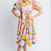 KARLIE ARTIST FLORAL TIERED MIDI DRESS