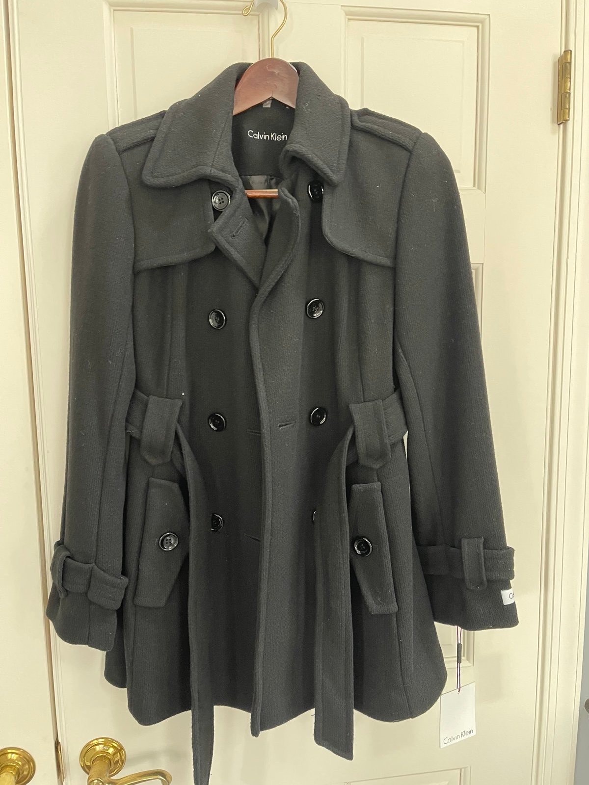 Calvin Klein Women's Black Trench Coat Style