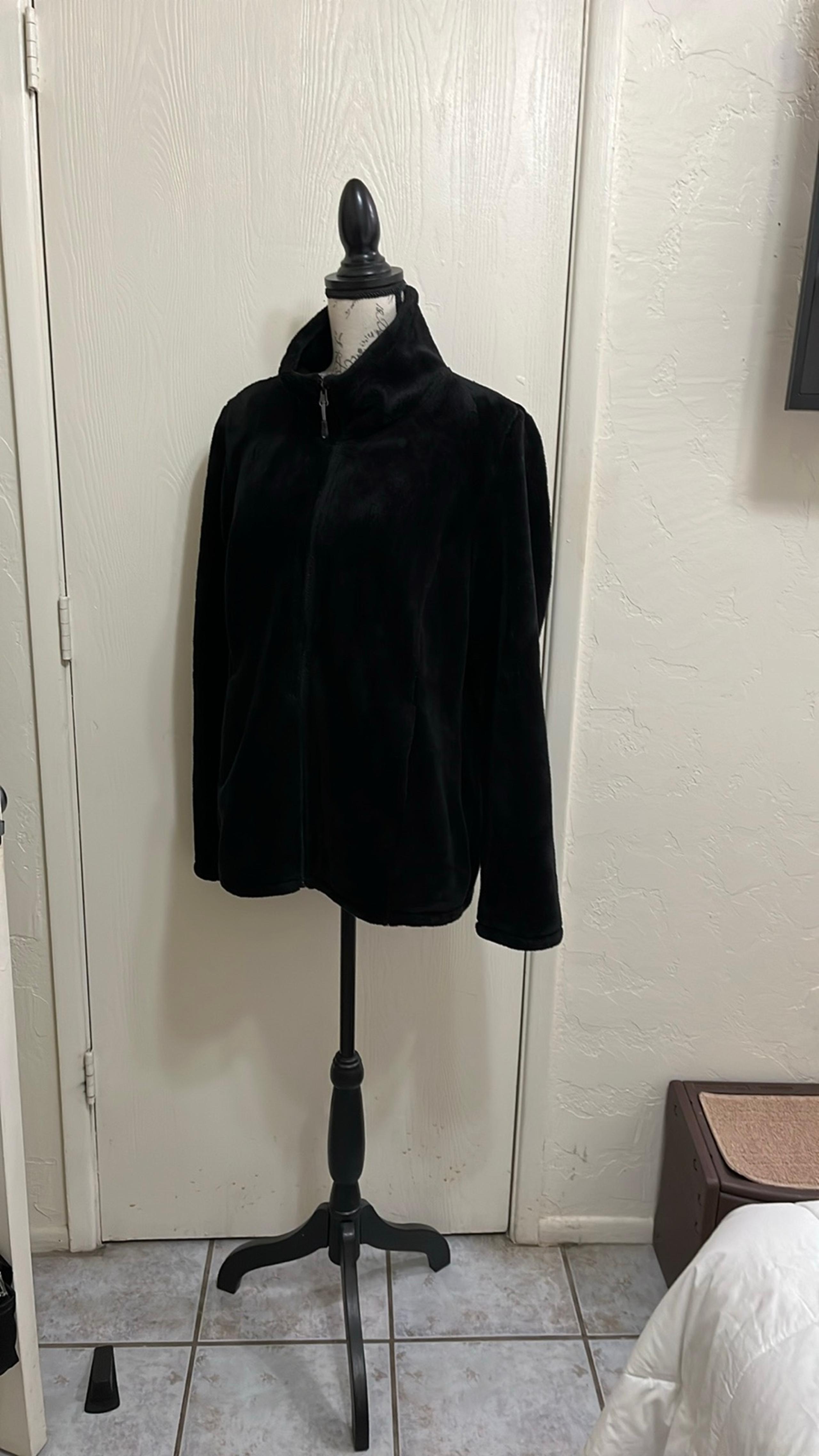 32 Degrees Women's Black Fleece Jacket Large