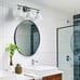 WOSHITU 3-Light Black and Gold Bathroom Vanity Light with Frosted Glass