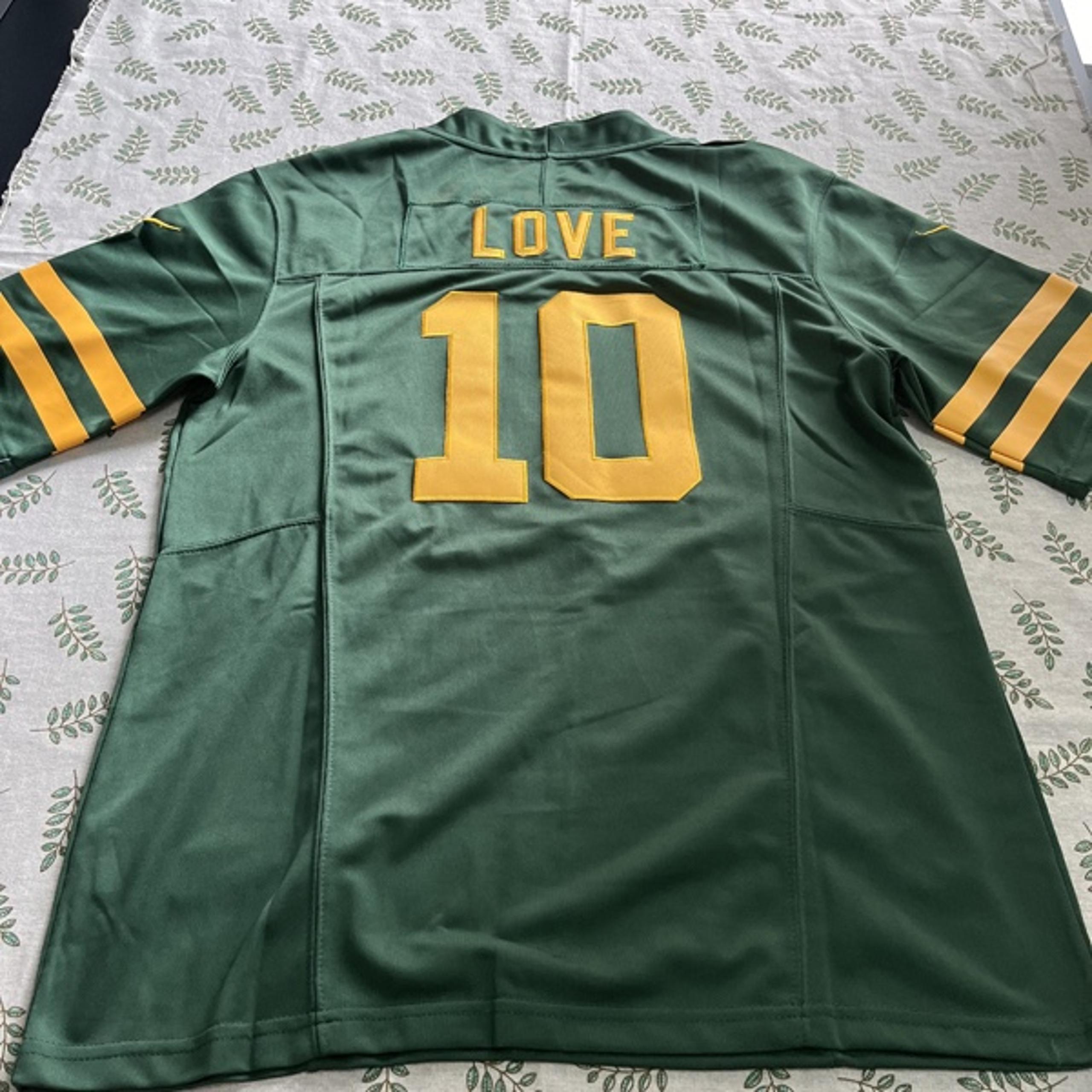 Green Bay Packers Jordan Love #10 NFL Pro Line Jersey Green/Yellow Mens XL