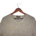 Banana Republic Taupe Extra Fine Merino Wool Ribbed Knit V-Neck Pullover Sweater