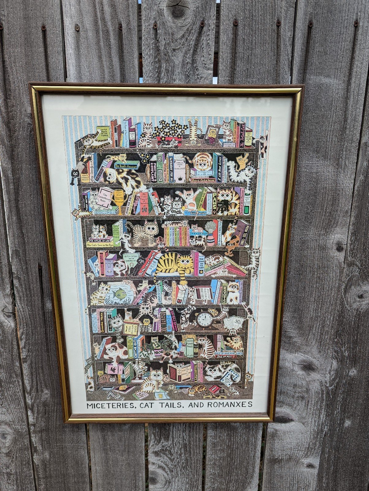 Vintage Miceteries, Cat Tails & Romanxes Framed Poster - Elizabeth J White 1980