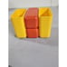 Vintage Orange Yellow Desk Caddy HOF Office Organizer Pencil Holder 1970s Sewing