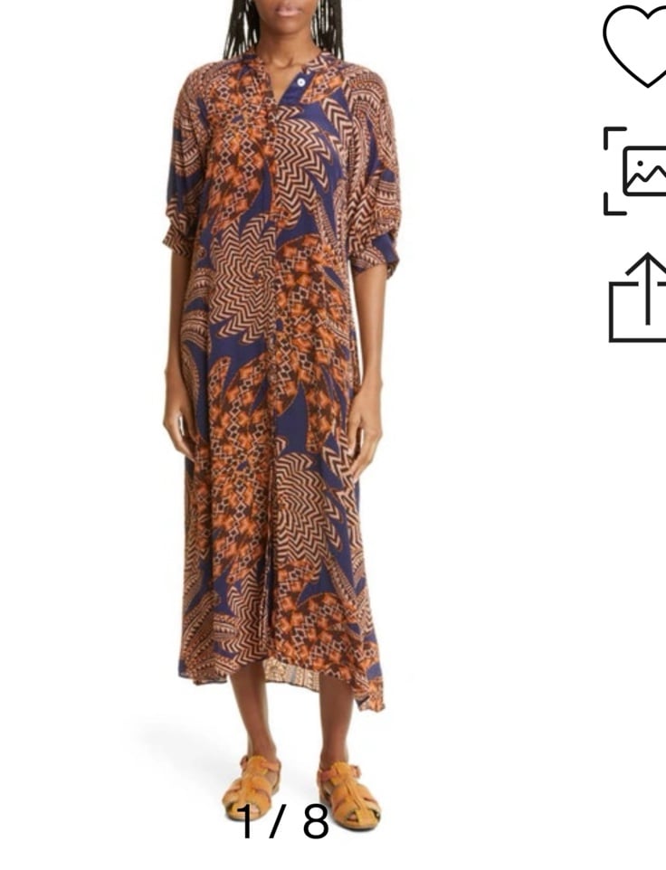 Farm Rio Yawanawa Vanahu Banana Print Shirtdress